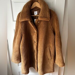 NWT GAP Tan Teddy Jacket Medium